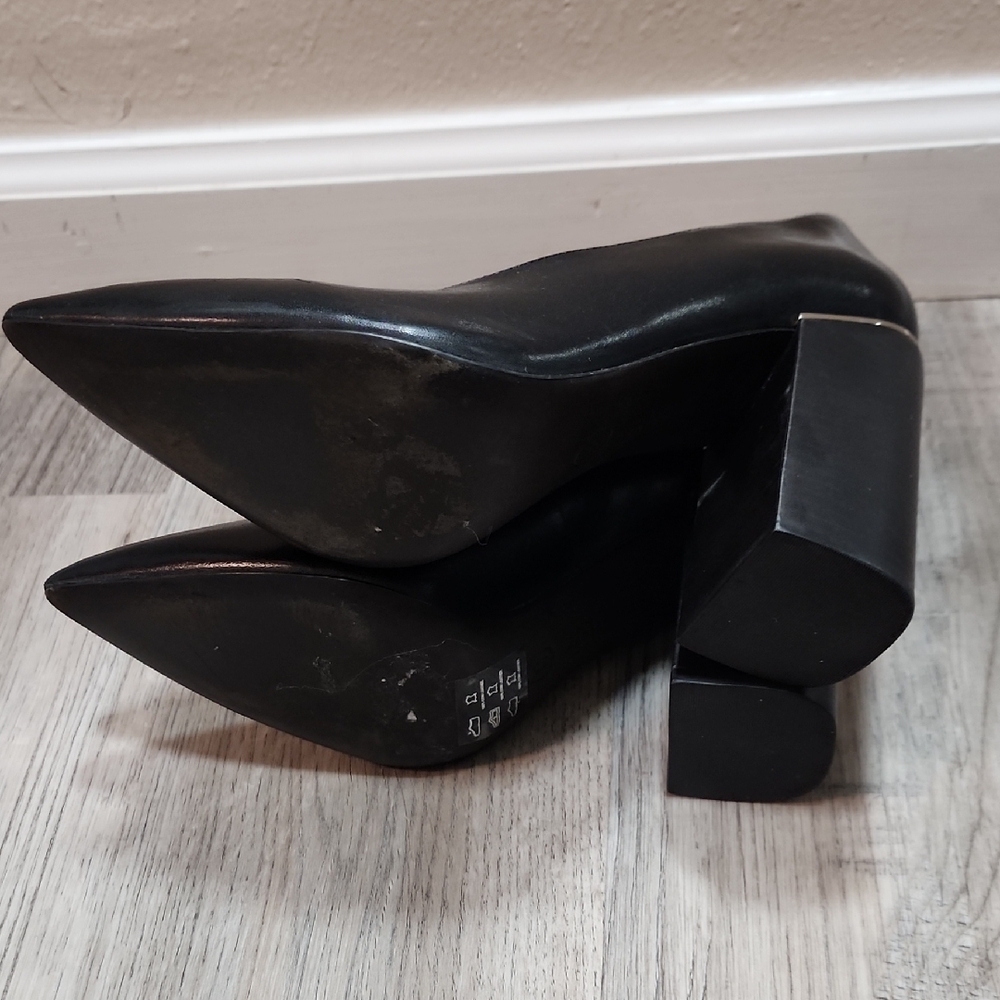 ALLSAINTS Xerxes  Black Block Heels - Picture 9 of 10